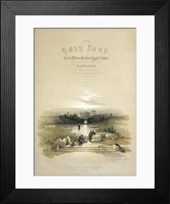 Framed Print : Baalbec from the Fountain May 7th 1839 Framed Print : Baalbec from the Fountain May 7th 1839