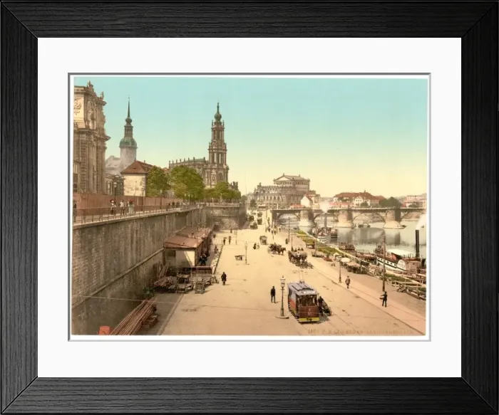 Framed Print : Landing-place for steamers, Altstadt, Dresden, Saxony, Germa Framed Print : Landing-place for steamers, Altstadt, Dresden, Saxony, Germa