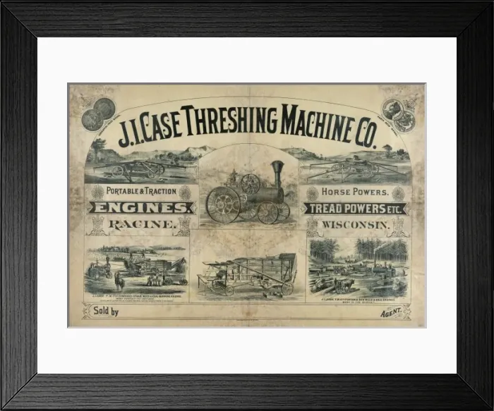 Framed Print : J. I. Case Threshing Machine Co Framed Print : J. I. Case Threshing Machine Co