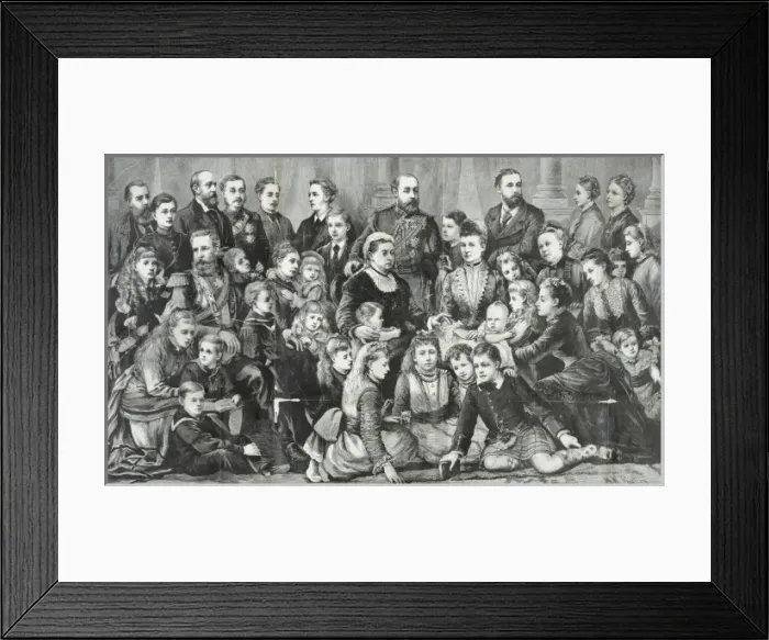 Framed Print : Her majesty Queen Victoria and the members of the royal fami Framed Print : Her majesty Queen Victoria and the members of the royal fami