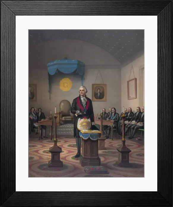 Framed Print : Washington as a master Mason Framed Print : Washington as a master Mason