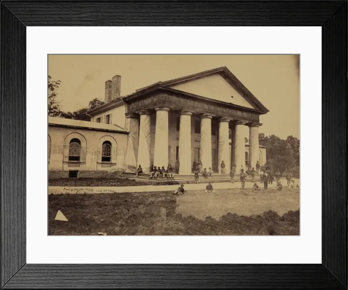 Framed Print : Arlington House, east front, June 28, 1864 Framed Print : Arlington House, east front, June 28, 1864