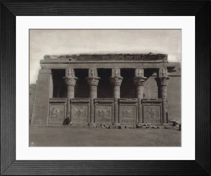 Framed Print : Denderah. The great vestibul sic of the Temple of Hathor