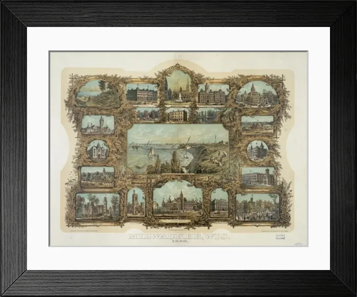 Framed Print : Milwaukee, Wis. 1886 Framed Print : Milwaukee, Wis. 1886