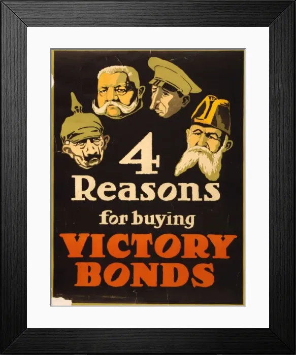 Framed Print : 4 reasons for buying Victory Bonds Framed Print : 4 reasons for buying Victory Bonds