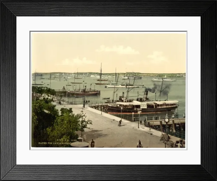 Framed Print : From the Sea Garden, the harbor, Kiel, Schleswig-Holstein, G Framed Print : From the Sea Garden, the harbor, Kiel, Schleswig-Holstein, G