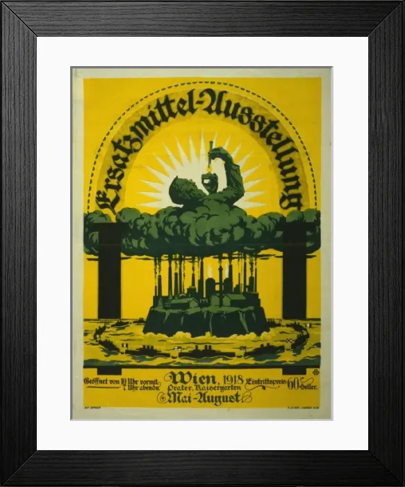 Framed Print : Ersatzmiddel-Ausstellung, Wien, 1918 Framed Print : Ersatzmiddel-Ausstellung, Wien, 1918