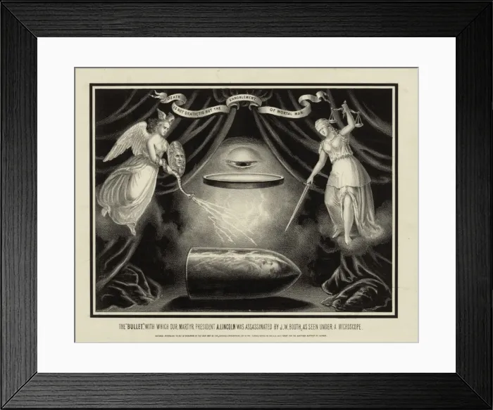 Framed Print : The bullet, with which our martyr President A. Lincoln was a Framed Print : The bullet, with which our martyr President A. Lincoln was a