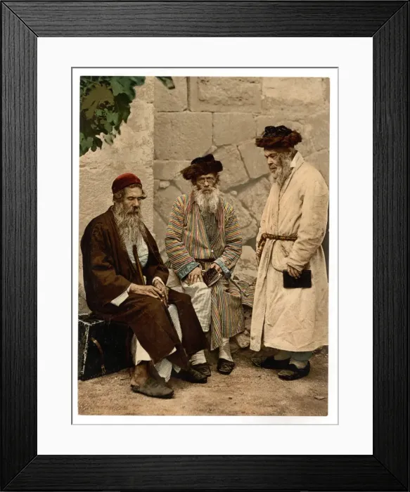 Framed Print : Types of Jews in Jerusalem, Holy Land Framed Print : Types of Jews in Jerusalem, Holy Land
