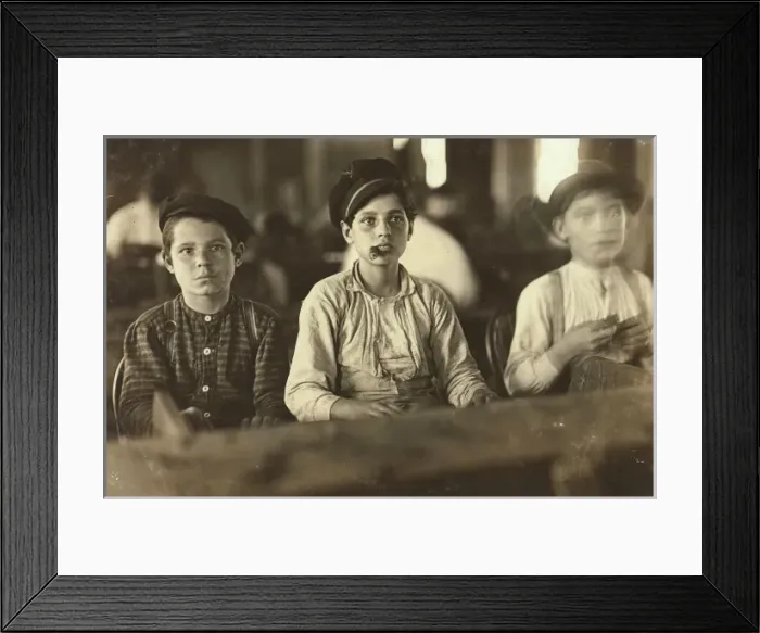 Framed Print : Young Cigarmakers in Englahardt & Co. Tampa, Fla Framed Print : Young Cigarmakers in Englahardt & Co. Tampa, Fla