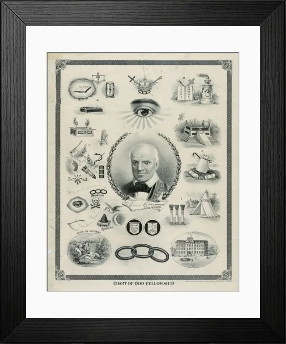 Framed Print : Chart of odd fellowship Framed Print : Chart of odd fellowship