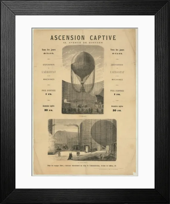 Framed Print : Ascension captive. 42, avenue de Suffren tous les jours de 1 Framed Print : Ascension captive. 42, avenue de Suffren tous les jours de 1