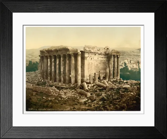 Framed Print : Temple of Jupiter, exterior, Baalbek, Holy Land, (i. e. Ba l Framed Print : Temple of Jupiter, exterior, Baalbek, Holy Land, (i. e. Ba l