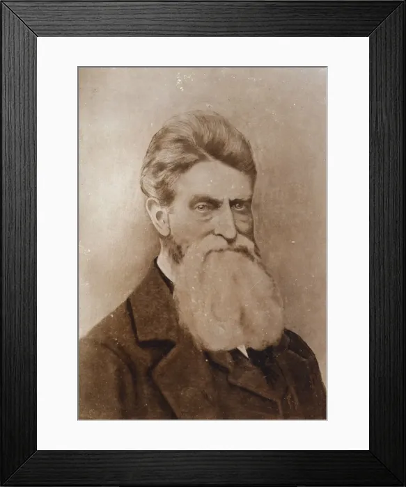 Framed Print : John Brown, head-and-shoulders portrait, facing slightly rig Framed Print : John Brown, head-and-shoulders portrait, facing slightly rig