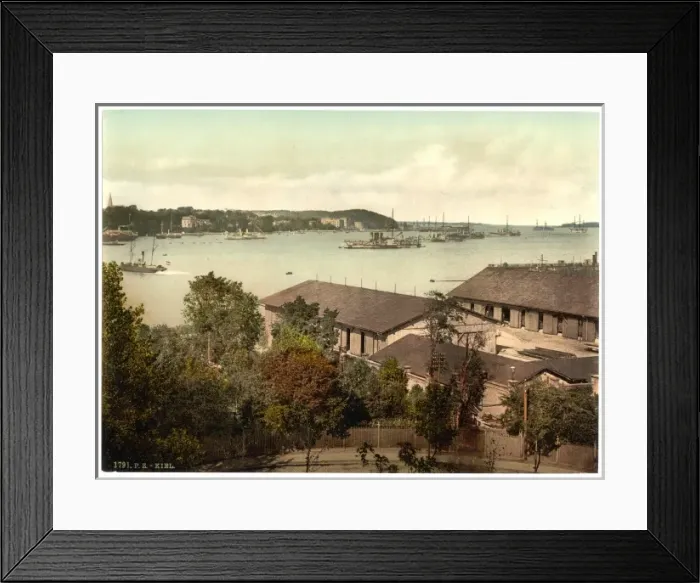 Framed Print : Showing war ships, the harbor, Kiel, Schleswig-Holstein, Ger Framed Print : Showing war ships, the harbor, Kiel, Schleswig-Holstein, Ger