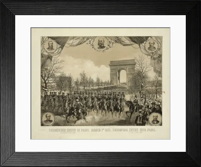 Framed Print : Triumphal entry into Paris. by the German army Framed Print : Triumphal entry into Paris. by the German army