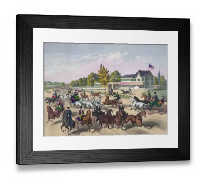Framed Print : Fast horses, of N. Y. scene, Harlem Lane N. Y Framed Print : Fast horses, of N. Y. scene, Harlem Lane N. Y