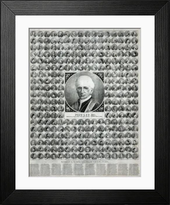 Framed Print : Pictures of all the Roman Pontiff from Saint Peter to Pius t Framed Print : Pictures of all the Roman Pontiff from Saint Peter to Pius t