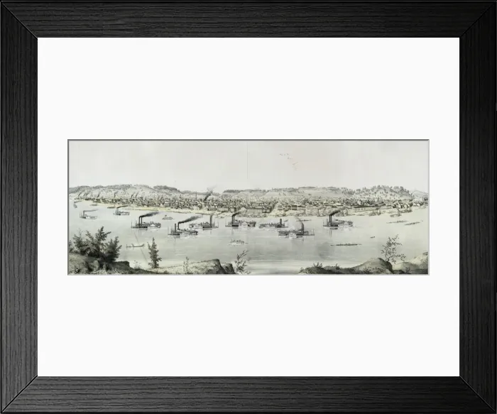 Framed Print : View of Cincinnati, Ohio from Covington, Ky Framed Print : View of Cincinnati, Ohio from Covington, Ky
