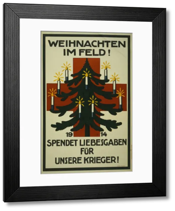 Framed Print : Weihnachten im Feld! 1914. Spendet Liebesgaben fur unsere Kr Framed Print : Weihnachten im Feld! 1914. Spendet Liebesgaben fur unsere Kr