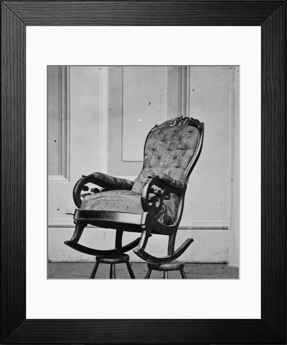 Framed Print : Washington, DC Rocking chair used by President Lincoln in Fo Framed Print : Washington, DC Rocking chair used by President Lincoln in Fo