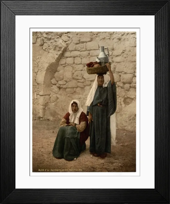 Framed Print : Peasants from the neighborhood of Jerusalem, Holy Land Framed Print : Peasants from the neighborhood of Jerusalem, Holy Land