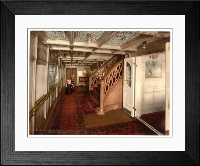 Framed Print : Grosser Kurfurst, forward passage, North German Lloyd, Royal Framed Print : Grosser Kurfurst, forward passage, North German Lloyd, Royal