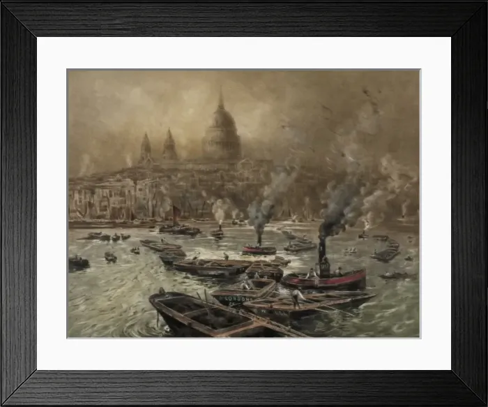 Framed Print : St Pauls Cathedral and the Thames Framed Print : St Pauls Cathedral and the Thames
