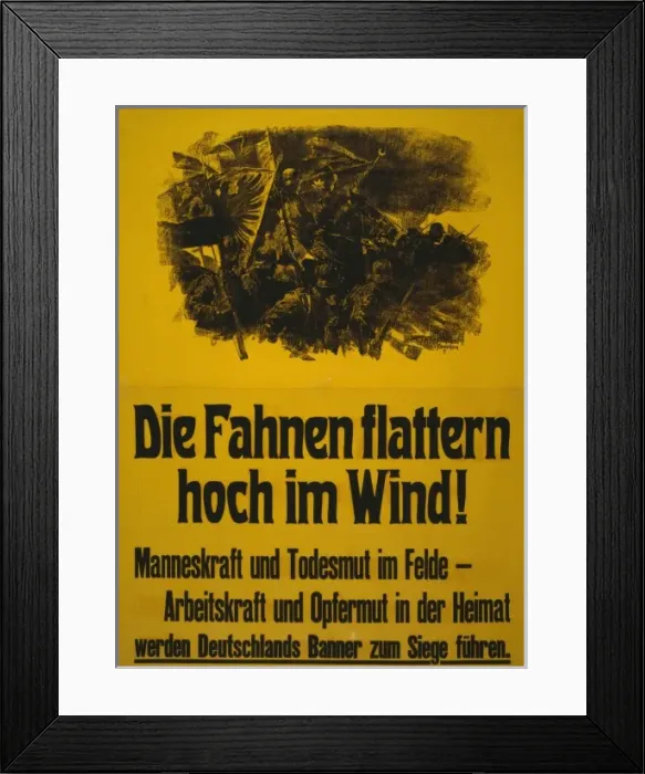 Framed Print : Die Fahnen flattern hoch im Wind Framed Print : Die Fahnen flattern hoch im Wind