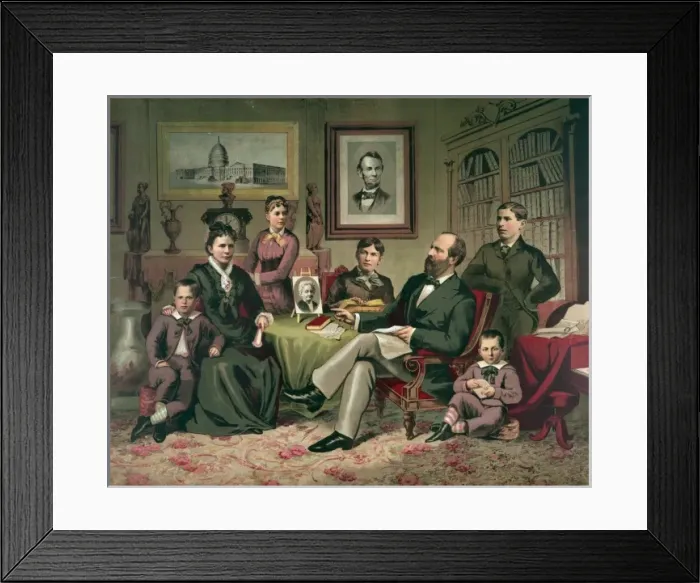 Framed Print : President Garfield and family Framed Print : President Garfield and family
