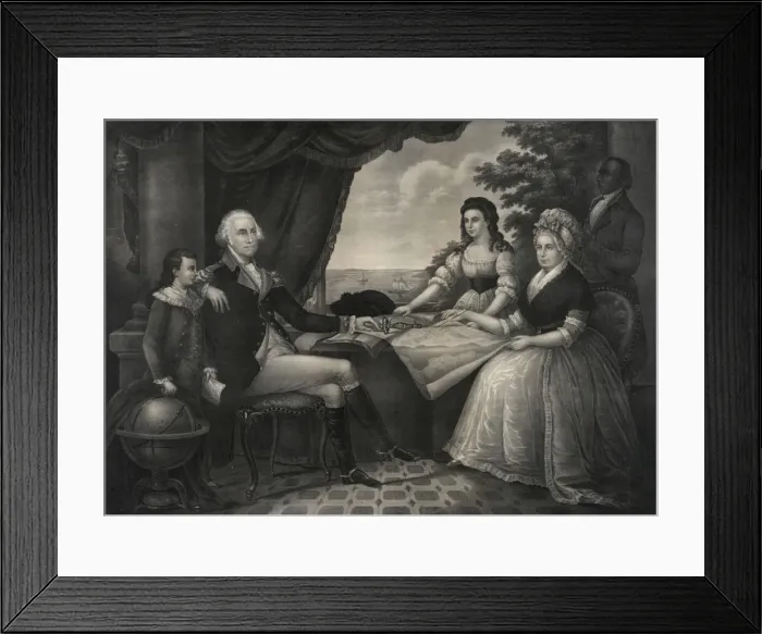 Framed Print : Washington and family Framed Print : Washington and family