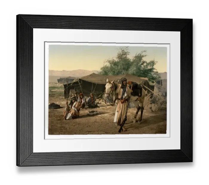 Framed Print : Bedouins and their tents, Holy Land Framed Print : Bedouins and their tents, Holy Land