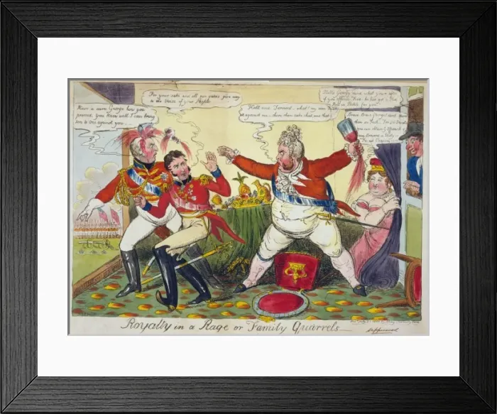 Framed Print : Royalty in a rage or family quarrels Framed Print : Royalty in a rage or family quarrels