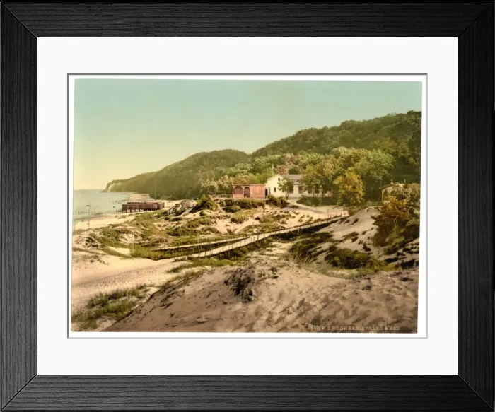 Framed Print : Strand and baths, Gohren, Isle of Rugen, Germany Framed Print : Strand and baths, Gohren, Isle of Rugen, Germany
