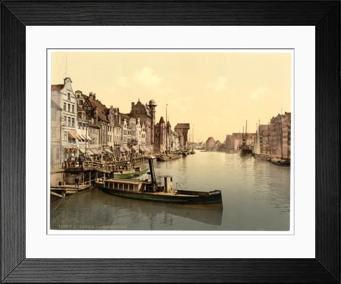 Framed Print : The Great Bridge, Danzig, West Prussia, Germany (i. e. Gdans Framed Print : The Great Bridge, Danzig, West Prussia, Germany (i. e. Gdans
