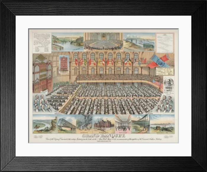 Framed Print : Grand banquet, given by the citizens of Cincinnati, to the v Framed Print : Grand banquet, given by the citizens of Cincinnati, to the v