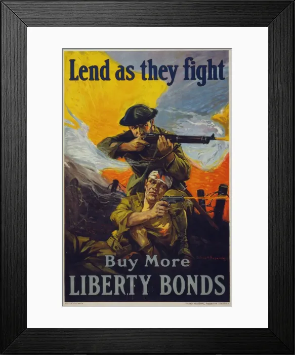Framed Print : Lend as they fight - Buy more Liberty Bonds Framed Print : Lend as they fight - Buy more Liberty Bonds