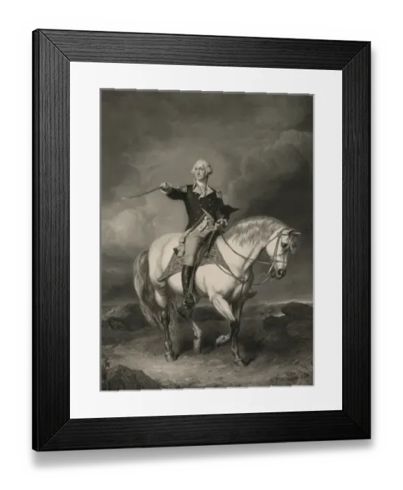 Framed Print : Washington receiving a salute on the field of Trenton Framed Print : Washington receiving a salute on the field of Trenton