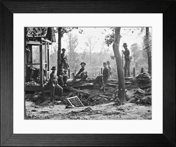 Framed Print : Atlanta, Georgia (vicinity). Federal pickets before the city Framed Print : Atlanta, Georgia (vicinity). Federal pickets before the city