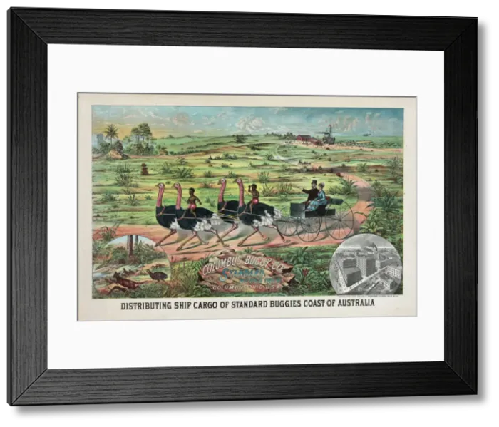 Framed Print : Distributing ship cargo of standard buggies coast of Austral Framed Print : Distributing ship cargo of standard buggies coast of Austral