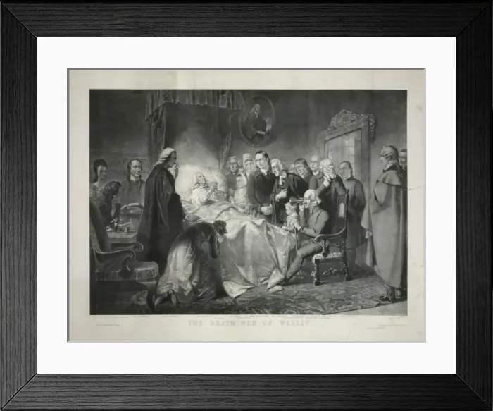 Framed Print : The death bed of Wesley Framed Print : The death bed of Wesley