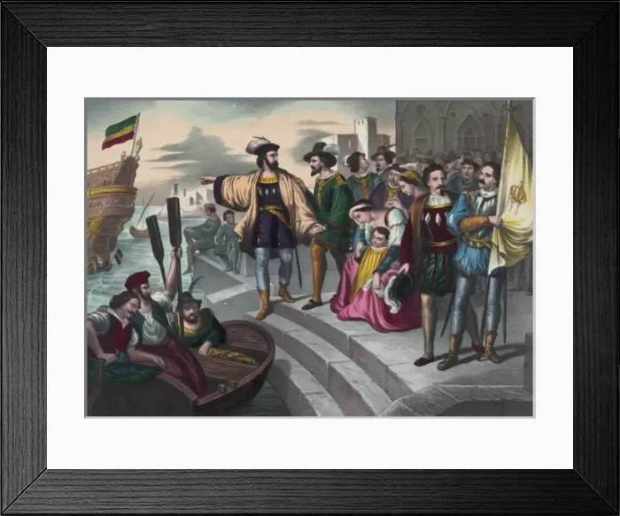 Framed Print : Departure of Columbus Framed Print : Departure of Columbus