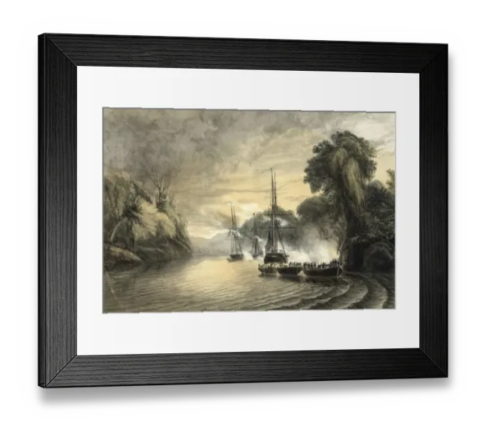 Framed Print : The attack of the Mexicans from the chapperal, on the first Framed Print : The attack of the Mexicans from the chapperal, on the first