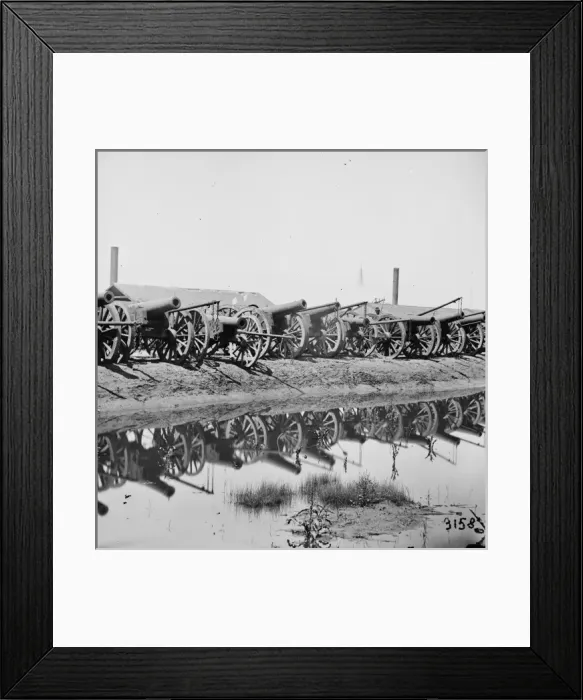 Framed Print : Richmond, Va. Captured siege guns at Rocketts; different vie Framed Print : Richmond, Va. Captured siege guns at Rocketts; different vie