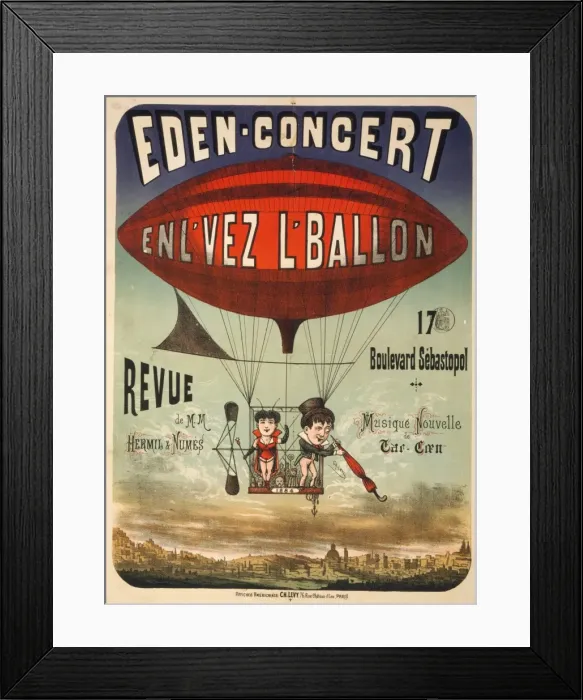 Framed Print : Eden-concert, enl vez l ballon revue de m. m. Hermil & Numes Framed Print : Eden-concert, enl vez l ballon revue de m. m. Hermil & Numes
