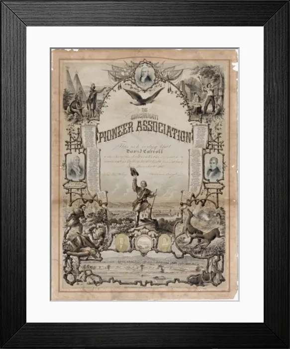 Framed Print : The Cincinnati Pioneer Association Framed Print : The Cincinnati Pioneer Association
