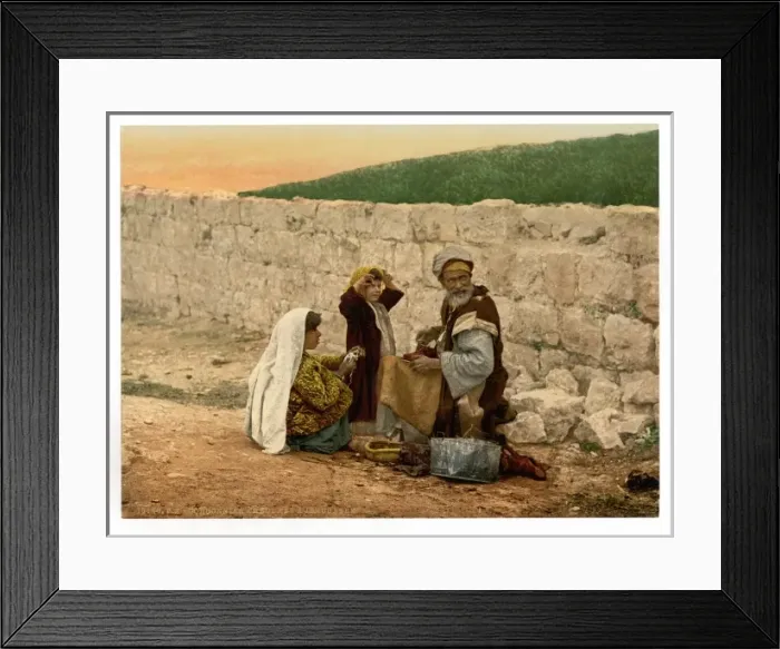 Framed Print : Itinerant shoemaker of Jerusalem, Holy Land Framed Print : Itinerant shoemaker of Jerusalem, Holy Land