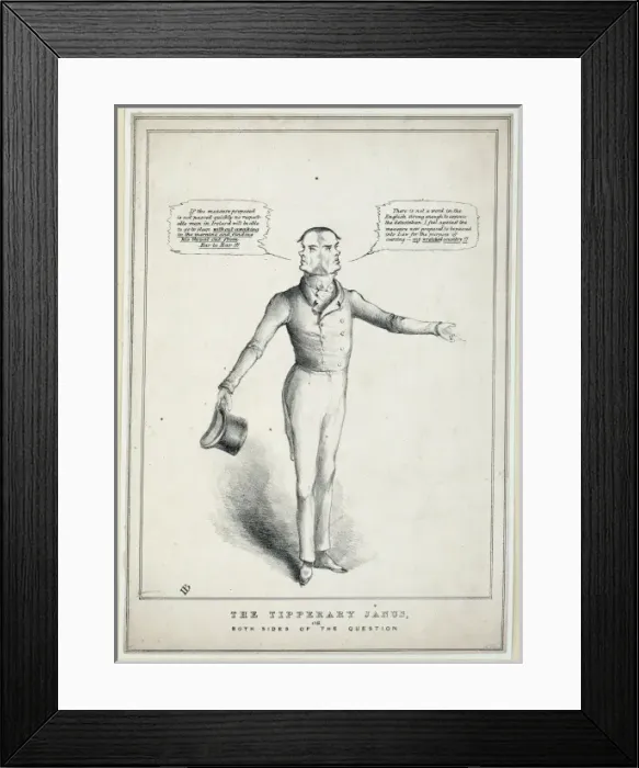 Framed Print : The Tipperary janus, or both sides of the question Framed Print : The Tipperary janus, or both sides of the question