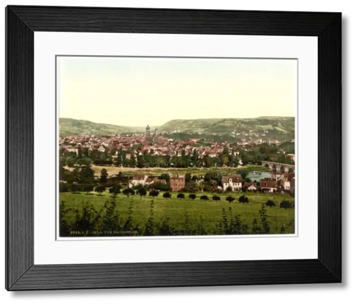 Framed Print : Jena, from Hansberge (i. e, Hausberge), Thuringia, Germany Framed Print : Jena, from Hansberge (i. e, Hausberge), Thuringia, Germany