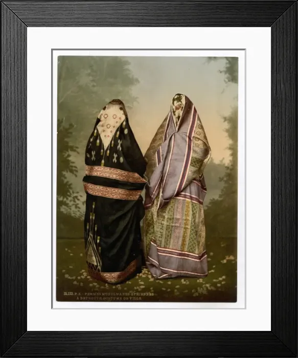 Framed Print : Mahomedan women in town costume, Holy Land Framed Print : Mahomedan women in town costume, Holy Land